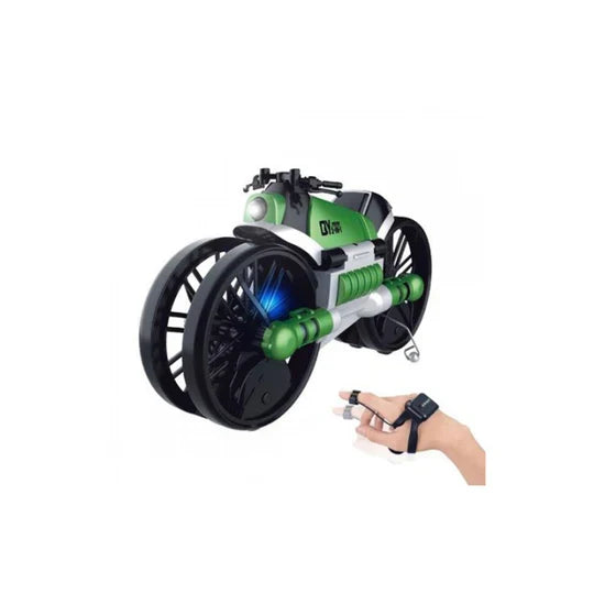 MOTOR CYCLE/QUADCOPTER TOY-LEAP 2 IN 1 (BLUE AND GREEN)