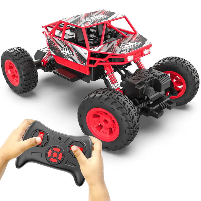 MIRANA DUSTER 4X4 ALL WHEEL DRIVE REMOTE CONTROL MONSTER TRUCK, SCALE 1:16, 105*POWERFUL BOOST, 2000 MAH INBUILT LI-ION BATTERY, LUMINOUS HEADLIGHTS (RED)