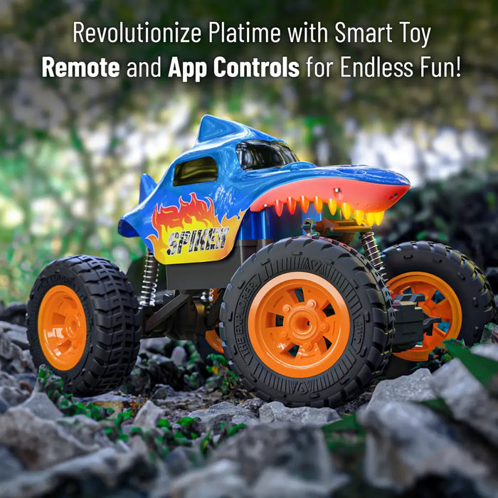 MIRANA SPIKER APP AND REMOTE CONTROL CAR- IN-BUILT BLUETOOTH SPEAKER, SCALE 1:20, 2000 MAH C-TYPE USB  RECHARGEABLE BATTERY, RGB HEADLIGHTS, SPRING SUSPENSION (BLUE)