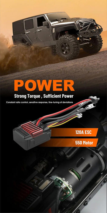 MN MODEL RC CRAWLER MN222 1/10 2.4G 6CH 4WD RTR (ORANGE)