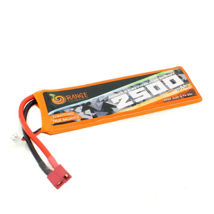 ORANGE 3.7V 2500MAH 25C 1S LITHIUM POLYMER BATTERY PACK
