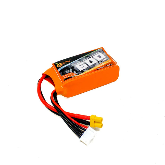 LIPO 14.8V 600MAH 25C 4S ORANGE BATTERY