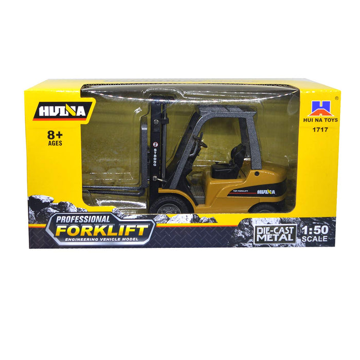 HUINA 1717 1/50 SCALE DIE-CAST METAL FORKLIFT