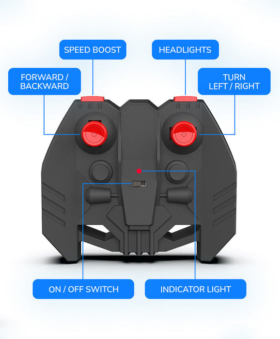 MIRANA TRACER APP AND REMOTE CONTROL CAR - 1.5X POWERFUL NITRO, AR GAME, ANTI SKID TYRE, LUMINOUS HEADLIGHTS, 1200 MAH LI-ION RECHARGEABLE BATTERY ( RED )