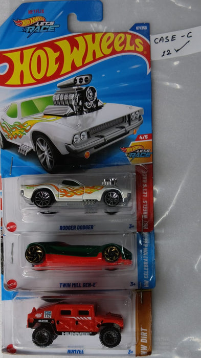 HOT WHEELS - CASE C (2025) - BASIC CAR ASSORTED (PACK OF 3 )-DIECAST