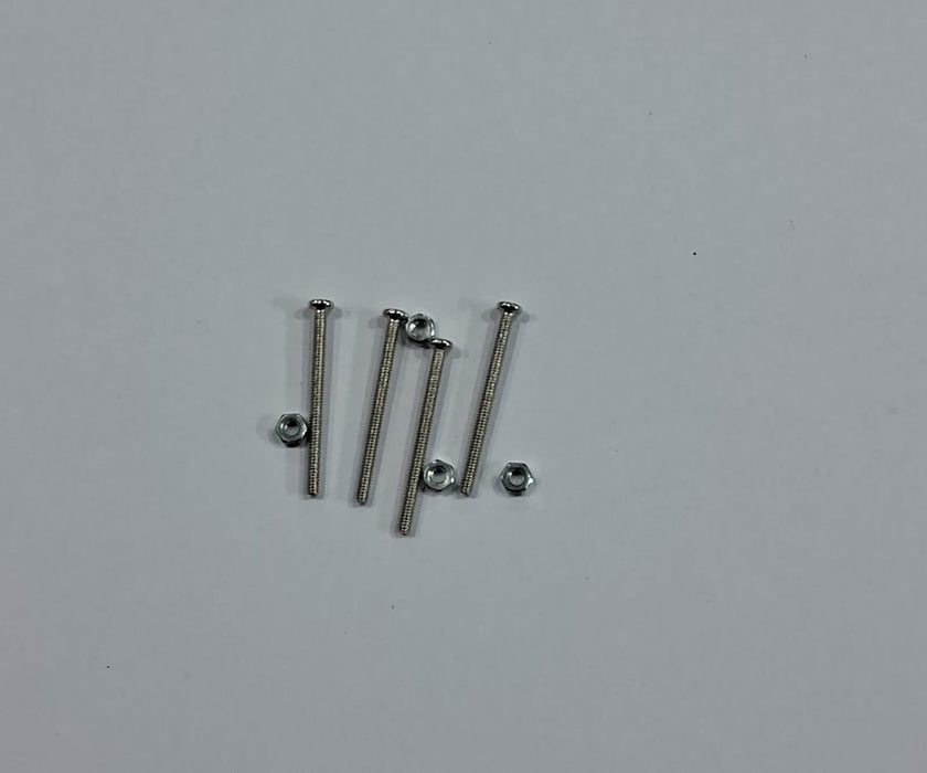 STAR BOLT M2 X 25MM WITH MUTS  PACK OF 4