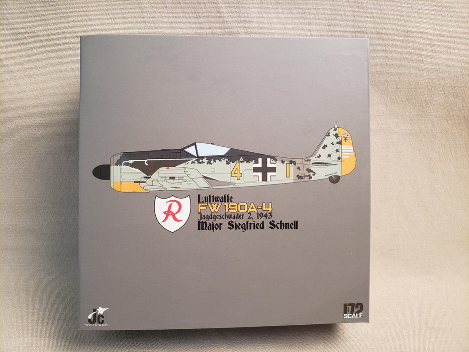JC Wings Focke-Wulf FW 190A-4 1:72 Scale Diecast Aircraft – Major Siegfried Schnell (1943) | JCW-72-FW190-002