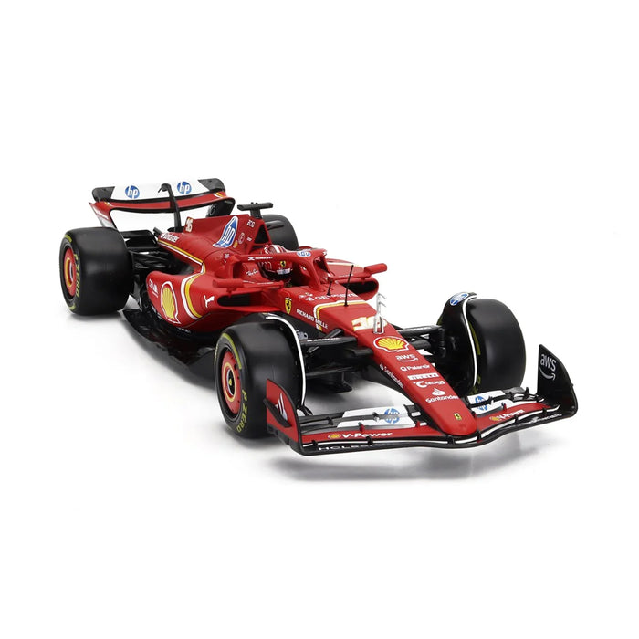BBURAGO #16 LECLERC SF24 2024 SEASON 1:18 SCALE DIECAST MODEL
