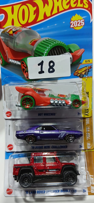 HOT WHEELS CASE-J MAINLINE (PACK OF 3) DIECAST