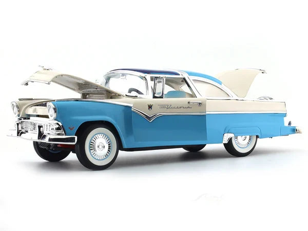 DIE CAST ROAD SIGNATURE 1955 FORD CROWN VICTORIA 1/18 SCALE BLUE NO:92138