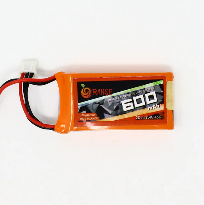 Orange 600mAh 2s 45c/90c Lithium Polymer Battery Pack (Lipo)