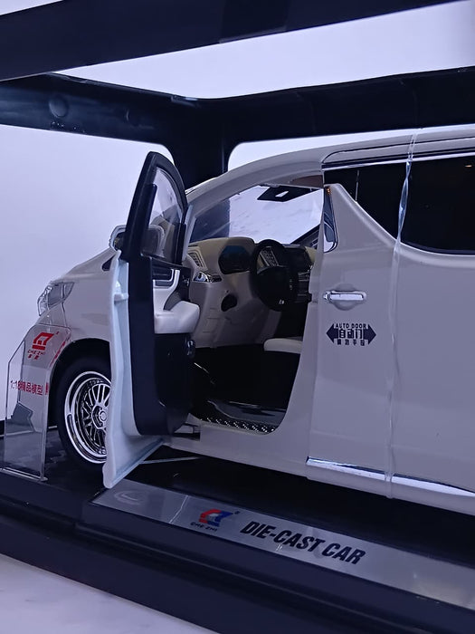CHEZHI MODEL TOYOTA DIE CAST SOUND AND LIGHT PULL BACK SERIES CZ803B 1:18 WHITE
