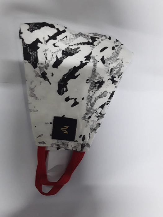 Facemask White Marble Black Medium