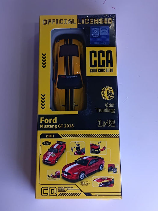 CCA FORD MUSTANG GT 2018 1:42 SCALE NO:67119 (YELLOW)