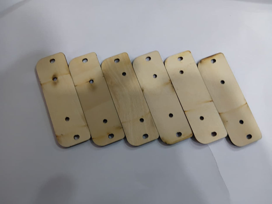 LASER CUT MOUNTING PLATES WOOD (PACK OF 6)