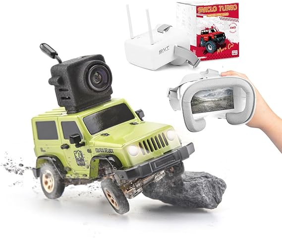 SNT 3010 Jeep Wrangler Y60 Off-Road Series 1:64 Scale Remote Control Truck,Rc Car With Camera And FPV Goggles(GREEN)