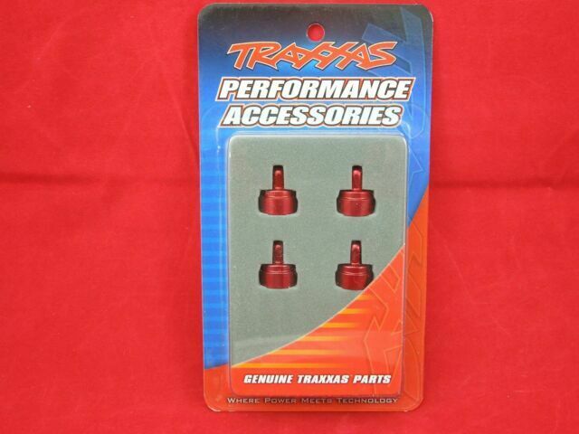 Traxxas 3767X RED-Anodized Aluminium Shock Caps (Fits Ultra Shocks) (Set Of Four)