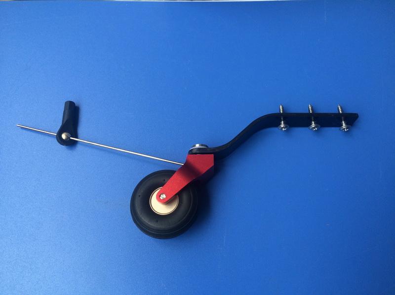 V2 Cnc Alloy & Cf Tail Wheel Assembly 50-70Cc (Kuzkagc108)