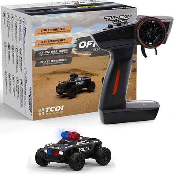 Turbo Racing 1:76 C82 RC Truck Car Full Proportional RC Mini Sports Car With  Remote Controller