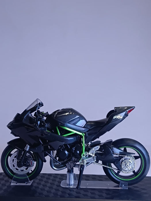 CCA 1:12 KAWASAKI NINJA H2R DIE-CAST BIKE MODEL 31496 BLACK