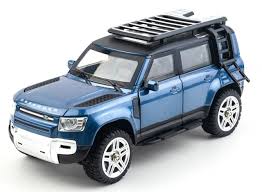 PINECONE FOREST 2402 Diecast Alloy RC Range Rover Defender RTR 1/24 2.4G 4WD RC Car With LED Lights - Blue