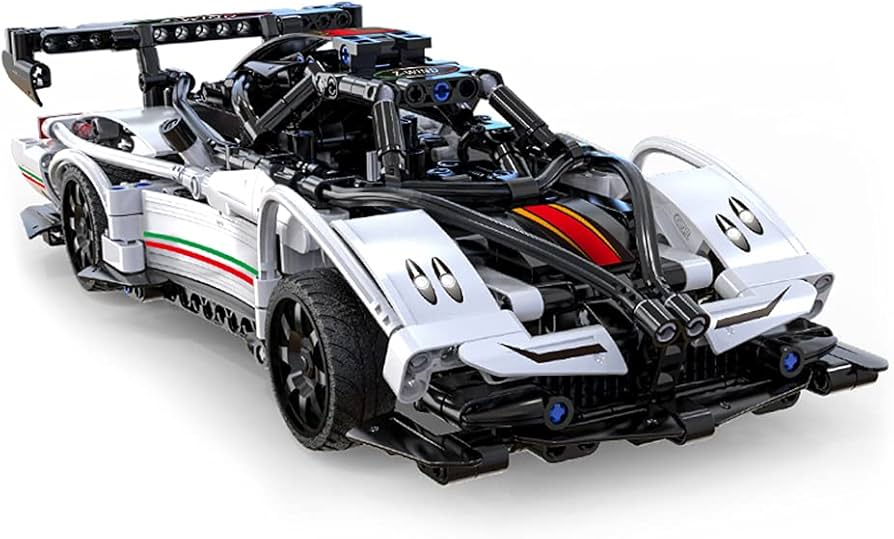 Cada, 457 Pieces, Moving Blocks Kit, Smart Phone Interlocking RC Racing Car,  Longest Side 12.6 Inches 32 Cm, Programming, White