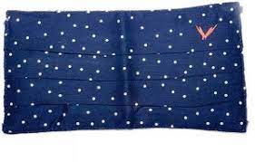 Earth Save 3Pleats Double Sided Face Mask Polkadot Blue Small