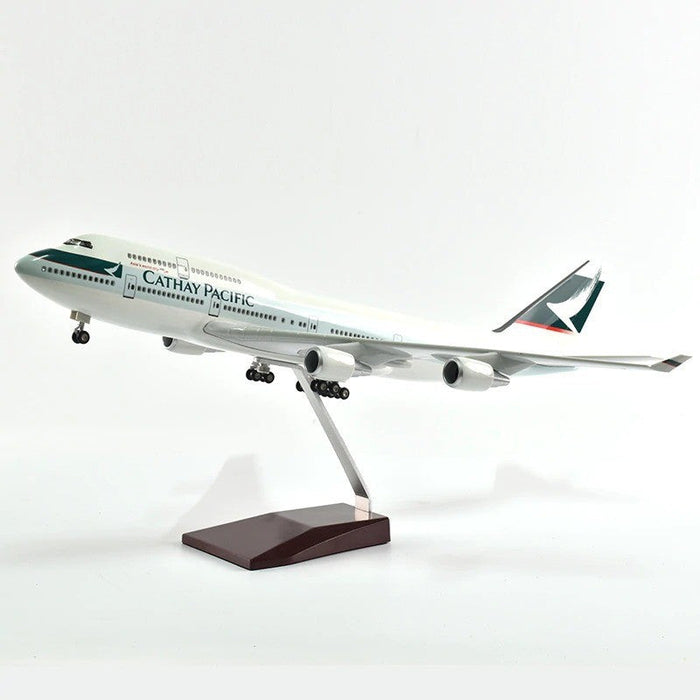 AIRPLANE DIECAST METAL CATHAY PACIFIC B747 RESIN 47CM