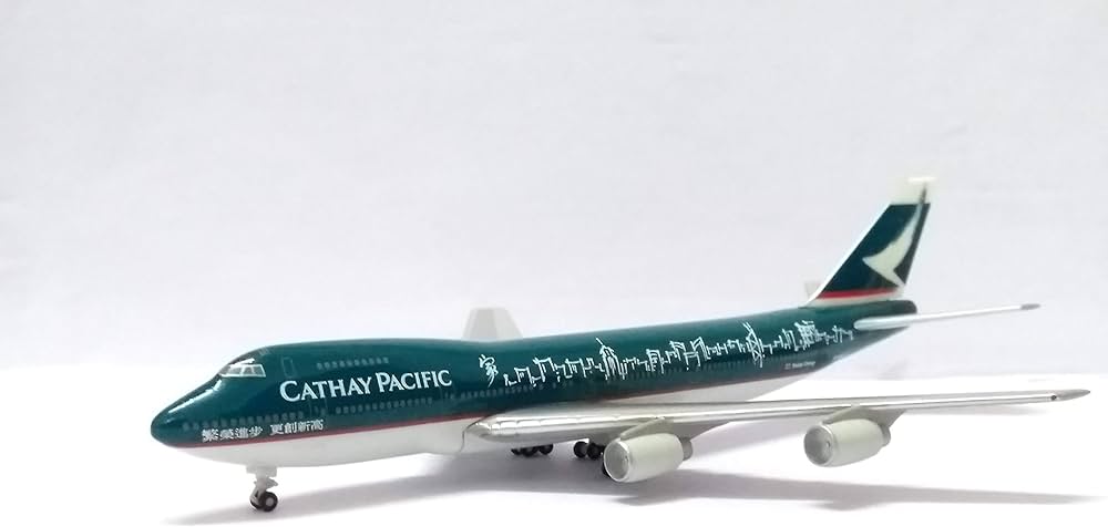 AIRPLANE DIECAST METAL CATHAY PACIFIC B747-200 AIRLINES 1:500 MODEL