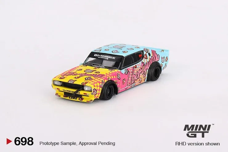MINI GT 1/64 SCALE NISSAN SKYLINE KENMERI LIBERTY WALK LBWK (KUMA) NO:698