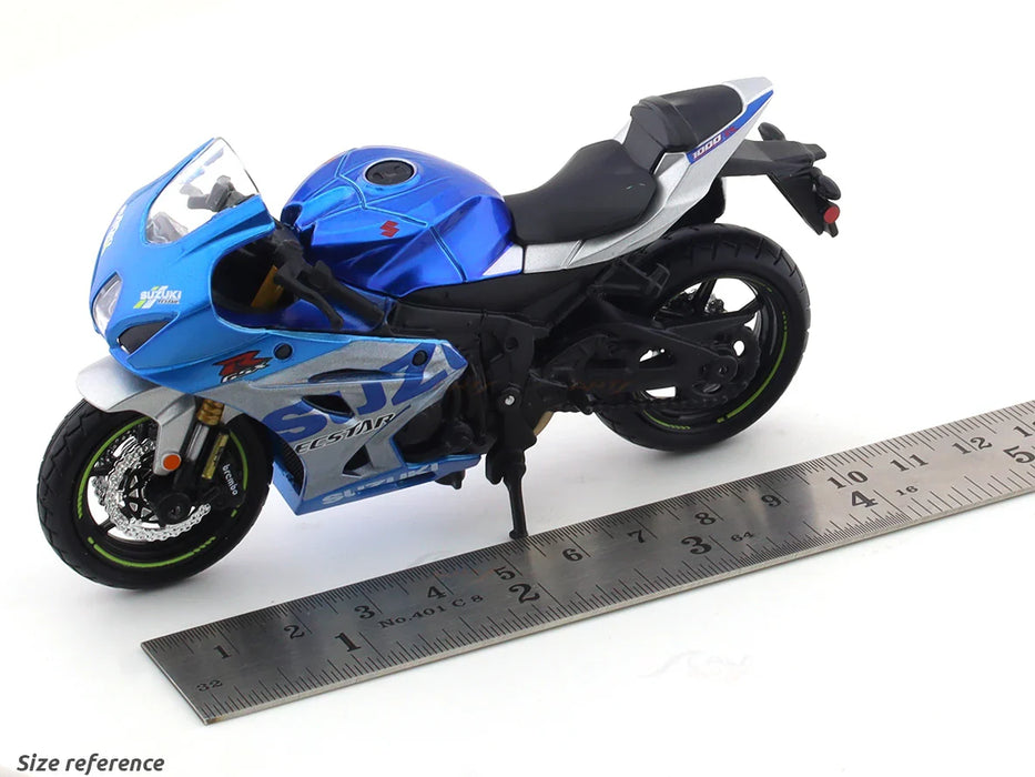 BBURAGO  SUZUKI GSX-R1000 R2021  BLUE 1:18 DIECAST MODEL 28-91088