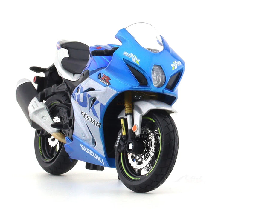 BBURAGO  SUZUKI GSX-R1000 R2021  BLUE 1:18 DIECAST MODEL 28-91088