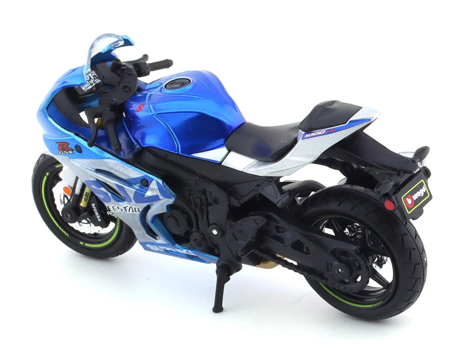BBURAGO  SUZUKI GSX-R1000 R2021  BLUE 1:18 DIECAST MODEL 28-91088