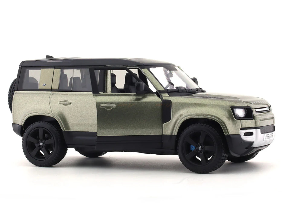 BBURAGO - 1/24 SCALE MODEL LAND ROVER DEFENDER 110 REPLICA MINIATURE SUV 2022 (GREEN) 18-91101GR