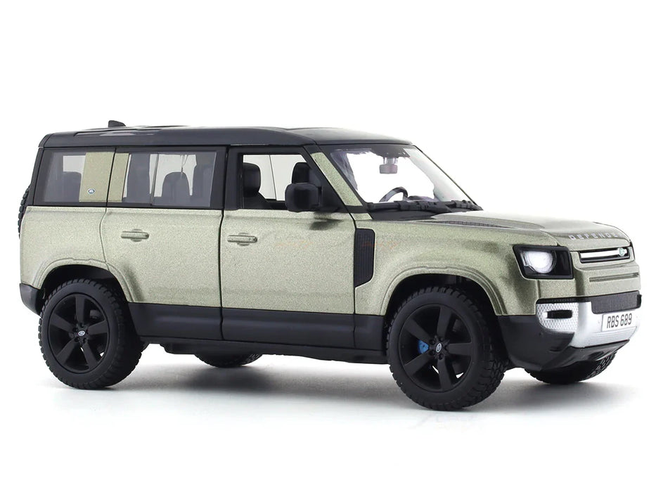 BBURAGO - 1/24 SCALE MODEL LAND ROVER DEFENDER 110 REPLICA MINIATURE SUV 2022 (GREEN) 18-91101GR