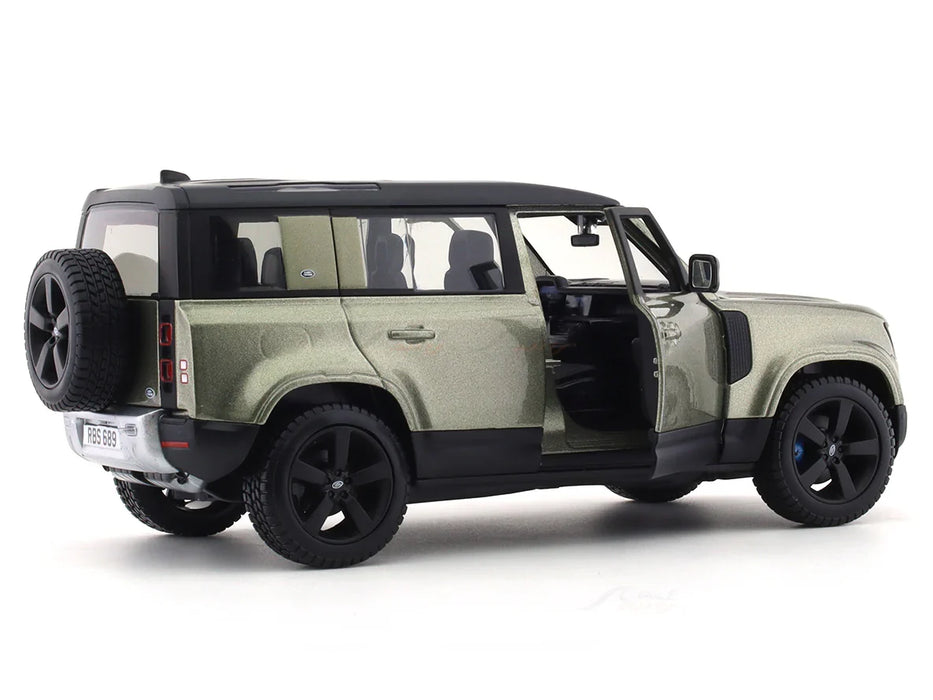 BBURAGO - 1/24 SCALE MODEL LAND ROVER DEFENDER 110 REPLICA MINIATURE SUV 2022 (GREEN) 18-91101GR