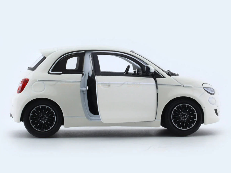 BBURAGO 2023 FIAT 500E WHITE 1:24 SCALE 18-91110W
