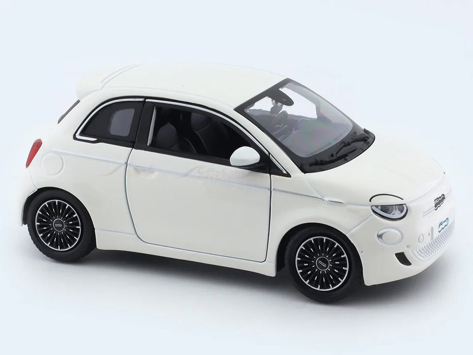 BBURAGO 2023 FIAT 500E WHITE 1:24 SCALE 18-91110W