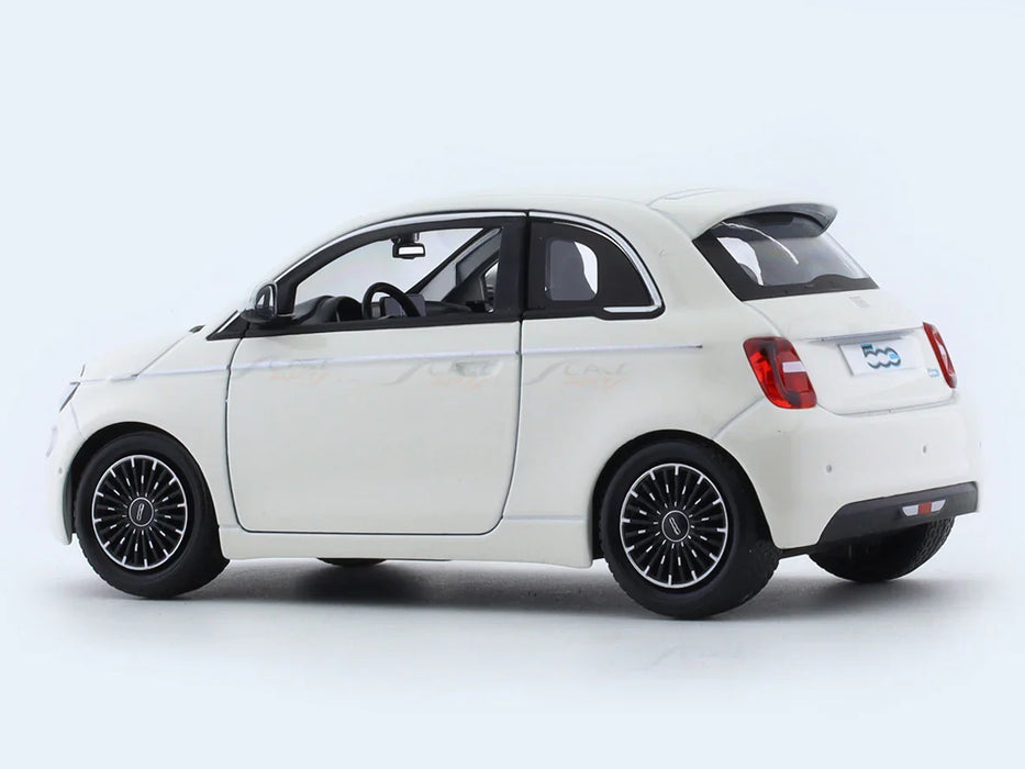 BBURAGO 2023 FIAT 500E WHITE 1:24 SCALE 18-91110W