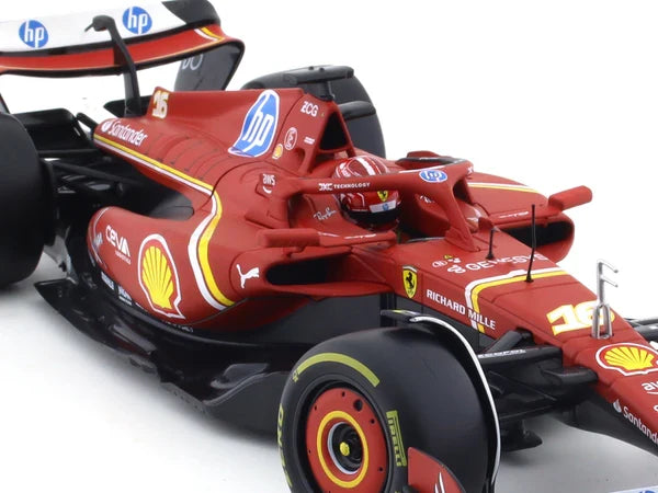 BBURAGO 2024 F1 FERRARI DELUXE SF24-#16 CHARLES LECLERC 1/18 SCALE DIECAST MODEL 18-16821