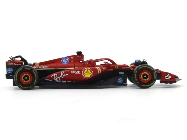 BBURAGO FERRARI SF24 C LECLERC 1:43 SCALE DIECAST 18-36843L WITH DRIVER