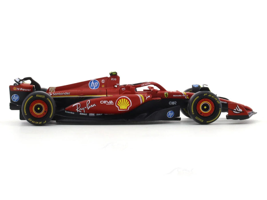 BBURAGO FERRARI SF24 CARLOS SAINZ 1:18 SCALE DIECAST MODEL