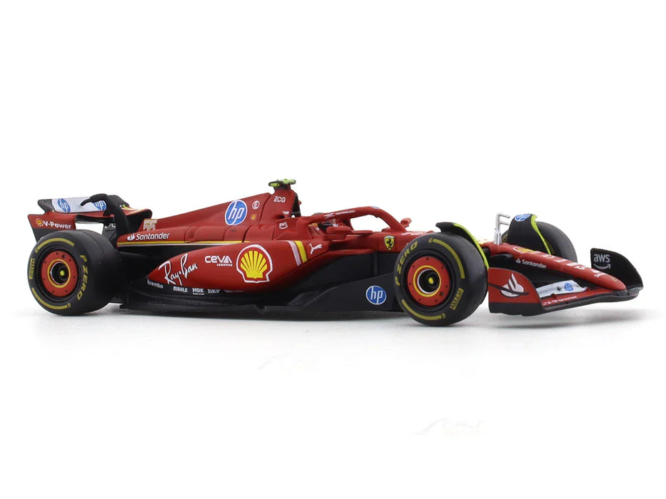 BBURAGO FERRARI SF24 CARLOS SAINZ 1:18 SCALE DIECAST MODEL