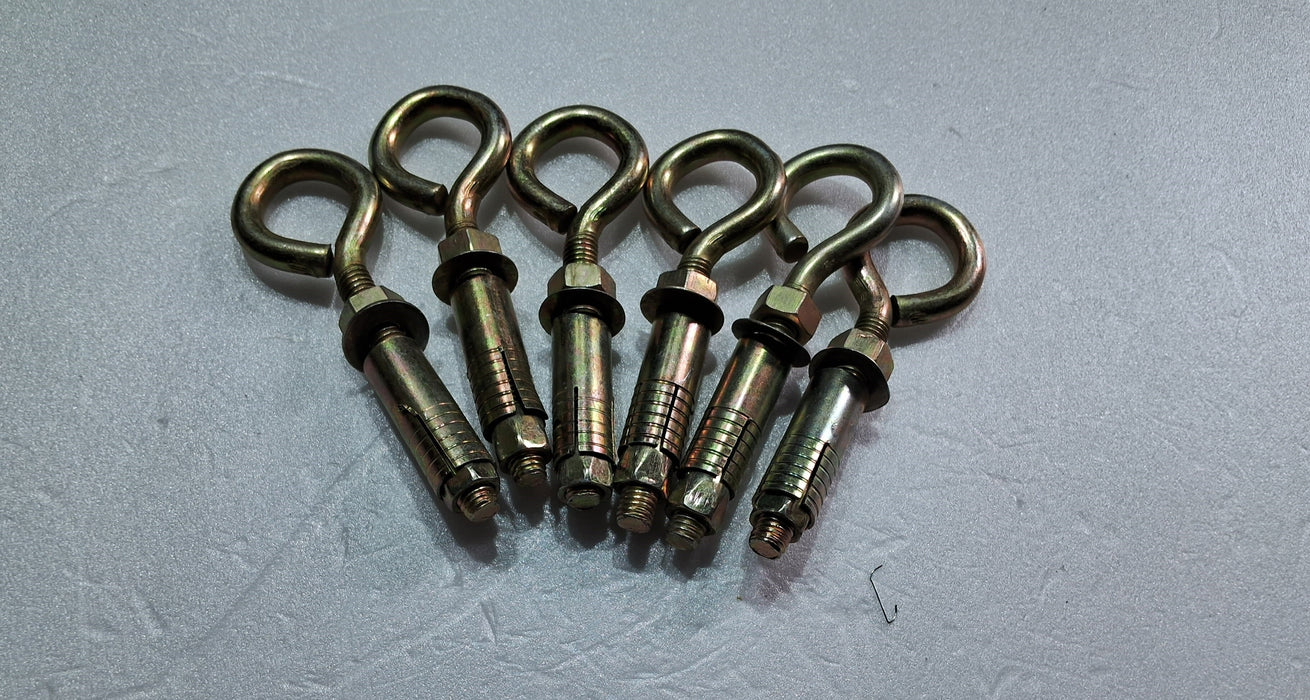 GENERIC 10 mm Anchor Round Close Brass Hook Golden (Pack of 6Pcs)