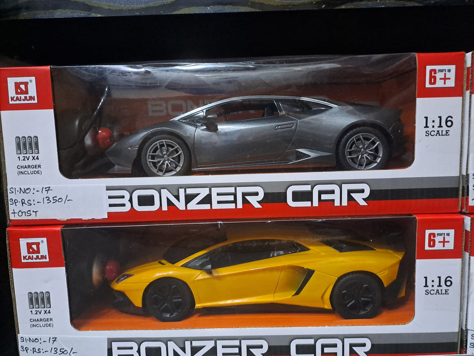 Wembley Toys 1:16 Scale Racing Bonzer Remote Control Car Led Rechargeable Battery RC Car Series With Charger For Kids