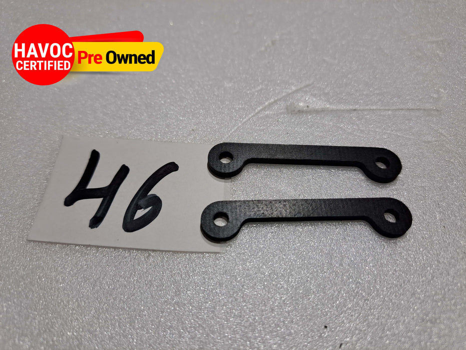 JR VIBE 50 NITRO HELICOPTER GYRO TRAY SPACERS (PACK OF 2 )PRE OWNED QUALITY