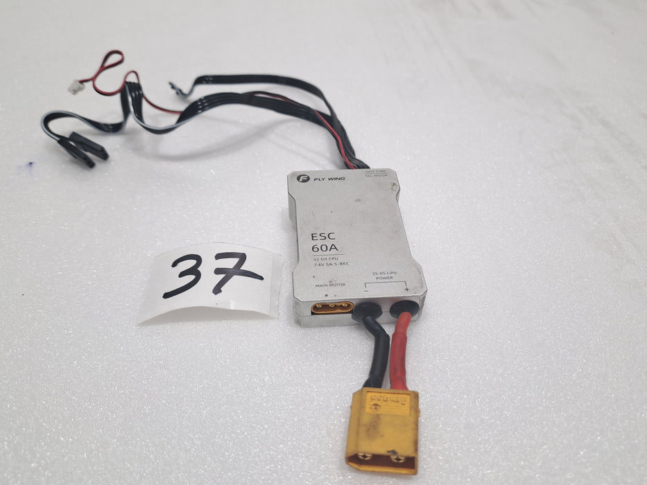 FLY WING 60A ESC 3-6S  2 IN 1 -32BIT CPU 7.4V 5A S-BEC  FOR 450L SCALE RC HELICOPTERS-QUALITY PREOWNED