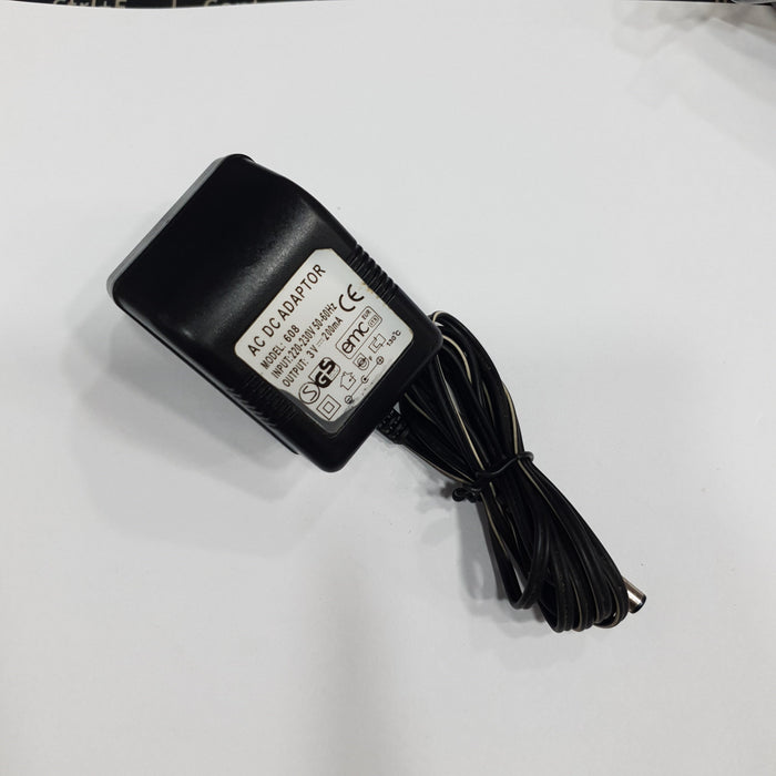 AC-DC ADAPTOR (MODEL 608) AC INPUT:220-230V DC OUTPUT:3V 200MA WITH 5.5MM X 2.5MM BARREL PIN