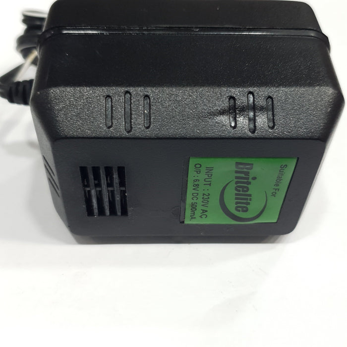 BRITELITE ADAPTOR AC INPUT: 230V; DC OUTPUT: 6.8V 500MA; WITH 5.5MM X 2.5MM BARREL PIN