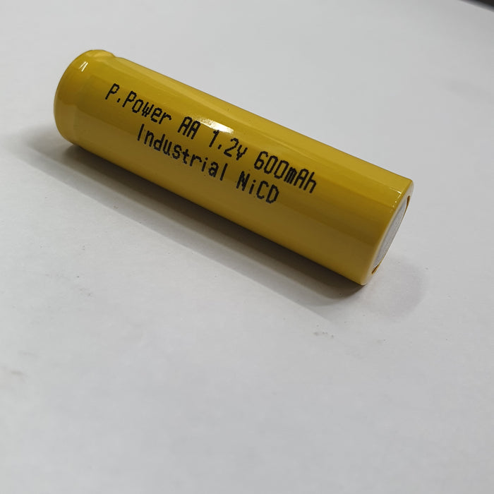 1.2V 600MAH AA NICD FLAT HEAD RECHARGEABLE BATTERY